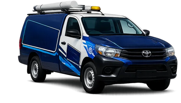Service van parked on a Arcadia street