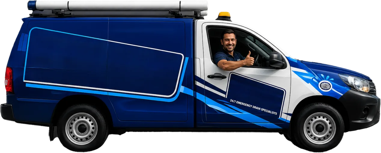 Service van parked on a Arcadia street